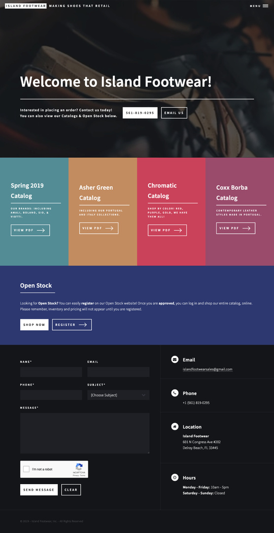Island Footwear - Static Site (Launched)